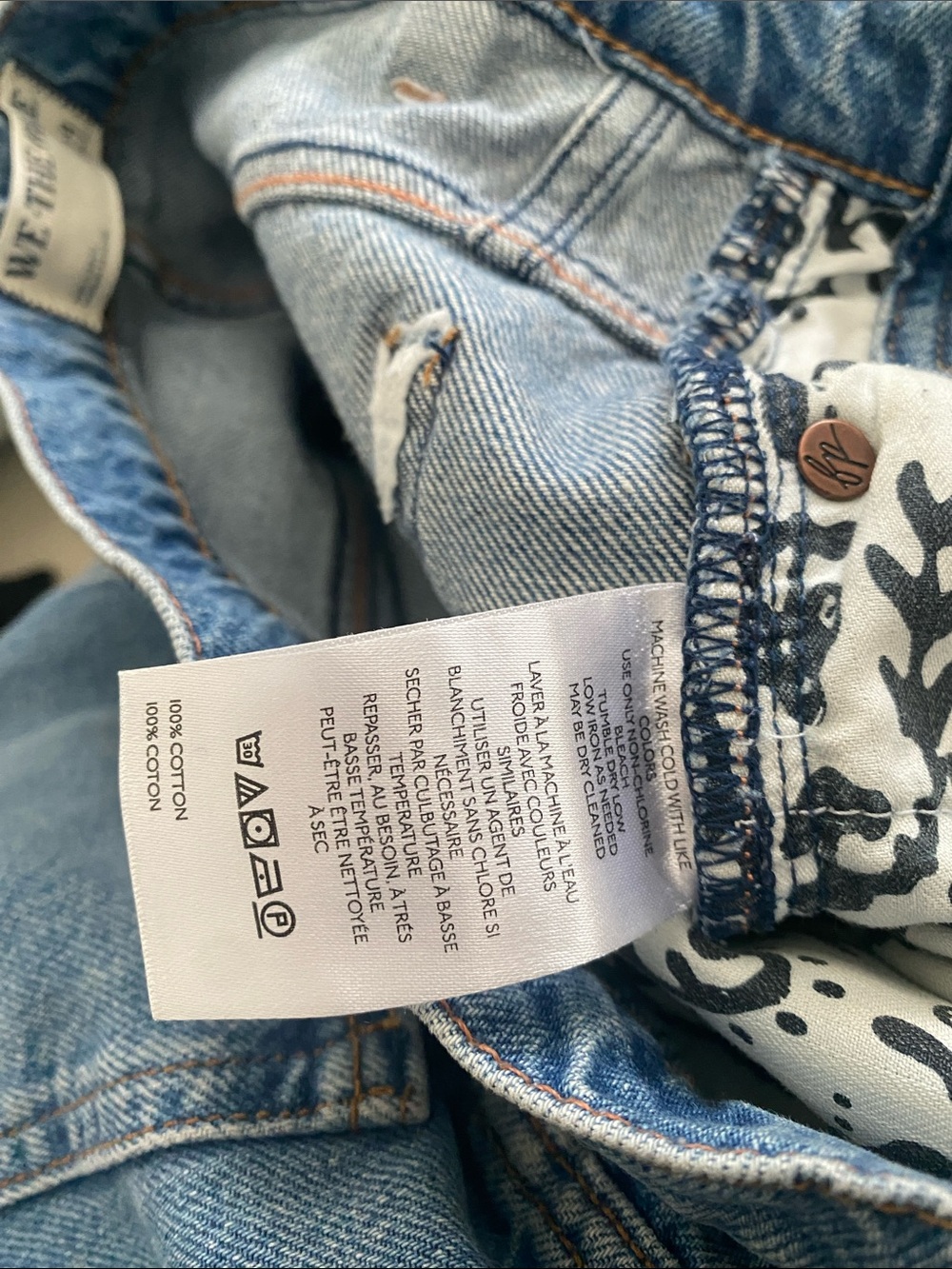 We The Free Eden Slouchy Wide Leg Jeans Cotton Stretch Size 29 - Picture 5 of 6